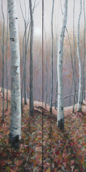 Autumn Glow I and II - Diptych 15 x 60 each piece, Acrylic,  Sold