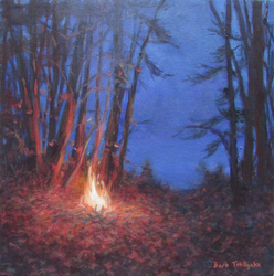 Last Indigo Moments of the Day, 12 x 12  Sold