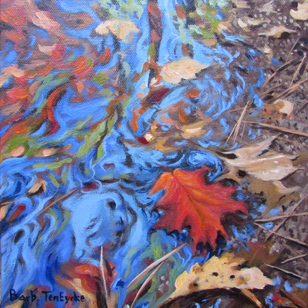 Puddle Gazing 8 x 8 Sold