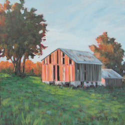 Sunset Barn II, 8 x 8, Acrylic, $195 CAN