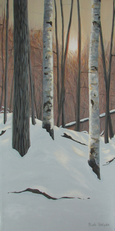 Winter Warmth V, 24 x 12,  Sold